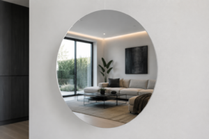 Découpe sur mesure d'une plaque de plexiglass miroir léger et résistant aux chocs.